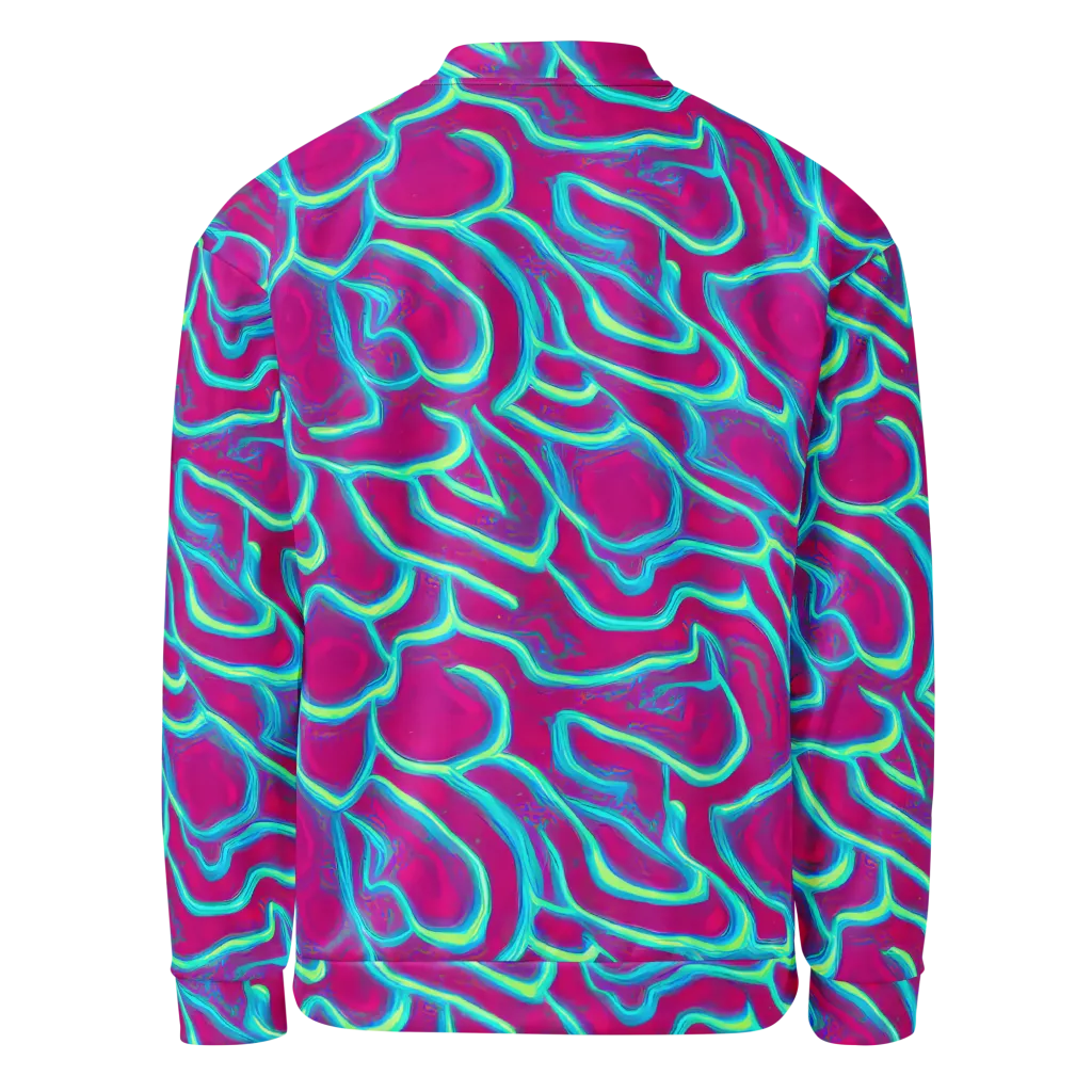 Neon Flux on Bomber Jacket — Back