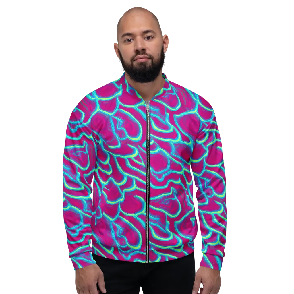Neon Flux on Bomber Jacket — Front