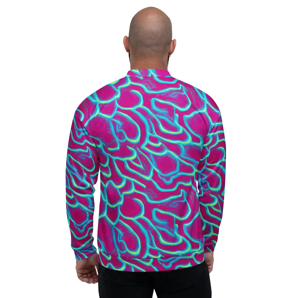 Neon Flux on Bomber Jacket — Back