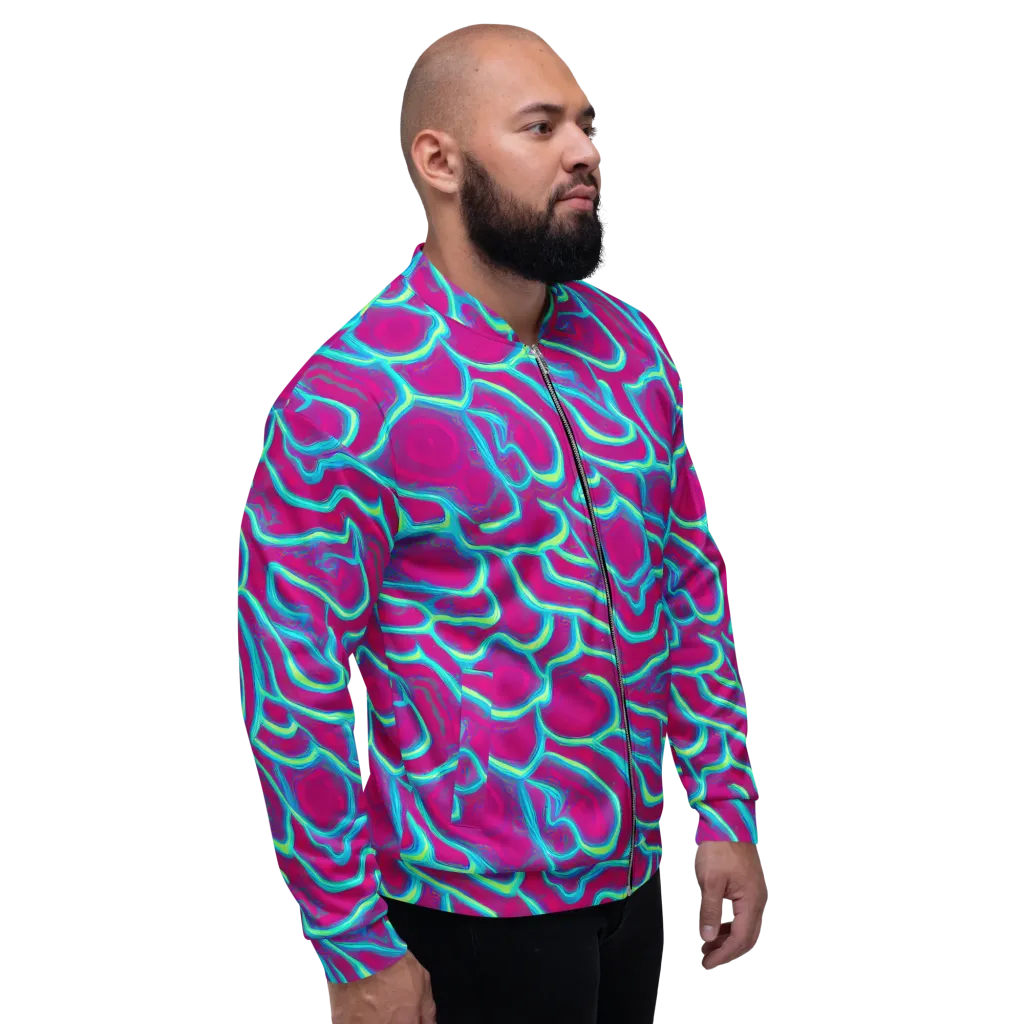 Neon Flux on Bomber Jacket — Right