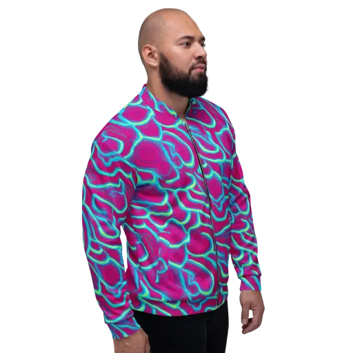 Neon Flux on a Bomber Jacket