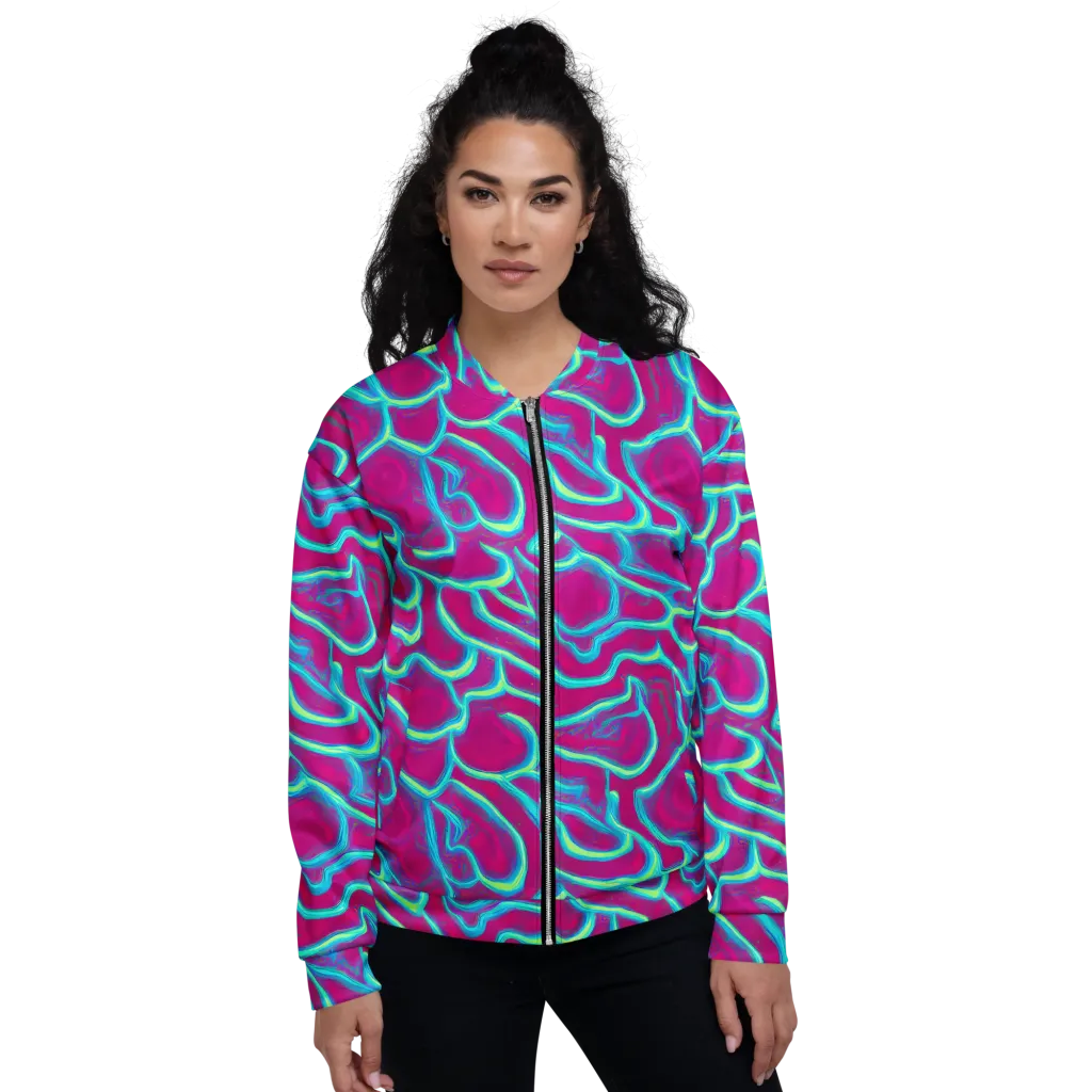 Neon Flux on Bomber Jacket — Front
