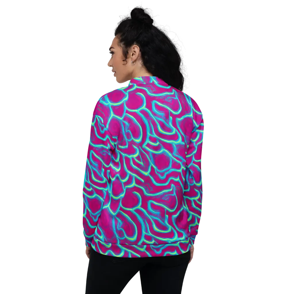 Neon Flux on Bomber Jacket — Back