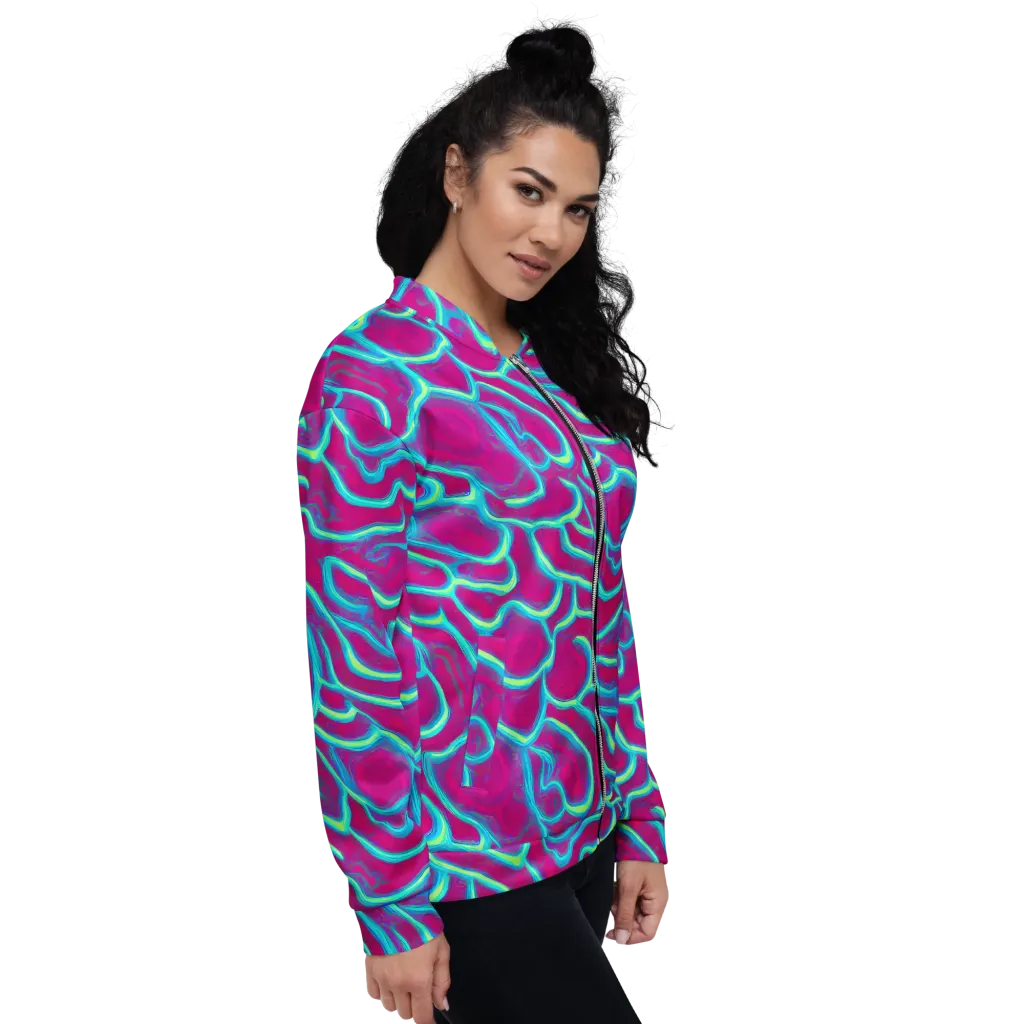 Neon Flux on Bomber Jacket — Right