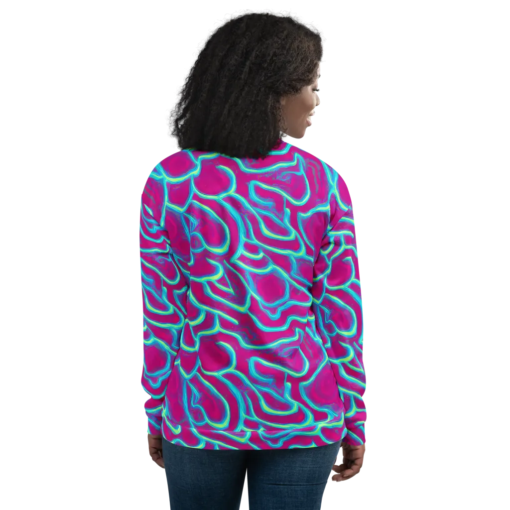 Neon Flux on Bomber Jacket — Back