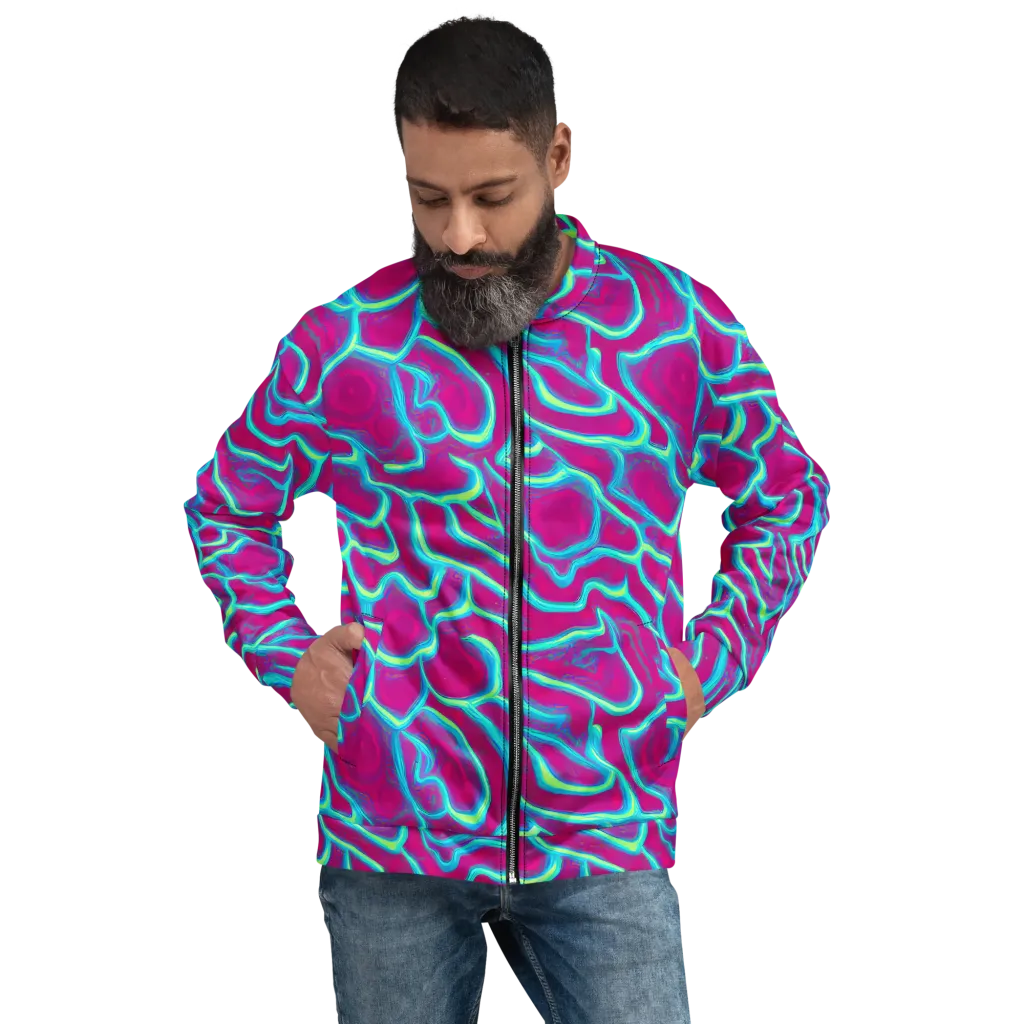 Neon Flux on Bomber Jacket — Front