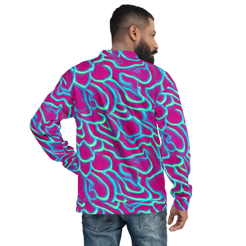 Neon Flux on Bomber Jacket — Back
