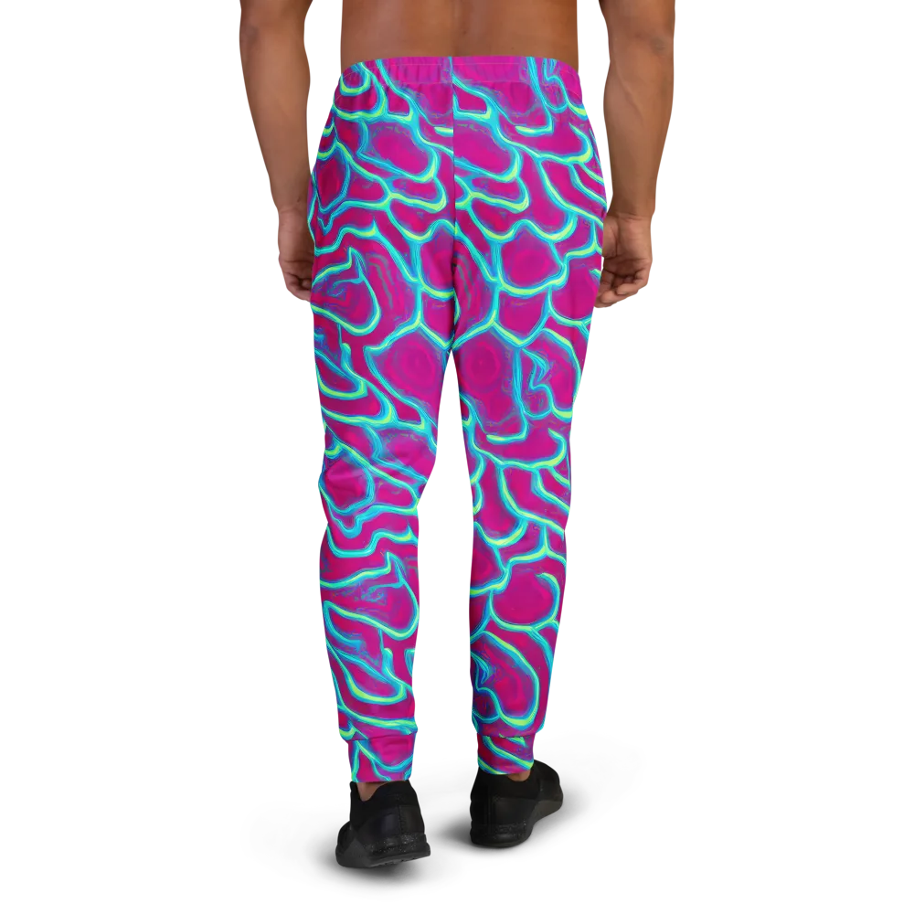 Neon Flux on Men's Joggers — Back