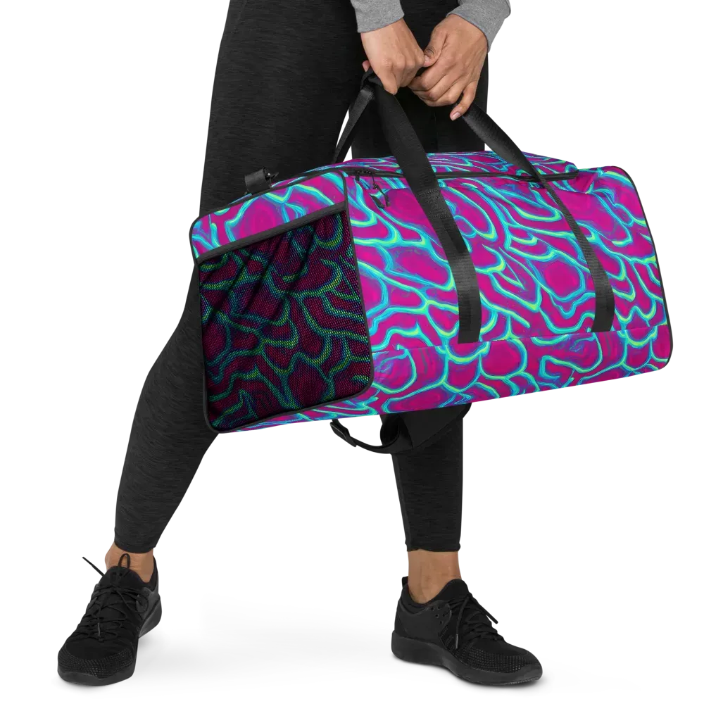 Neon Flux on Duffle Bag — Right Front