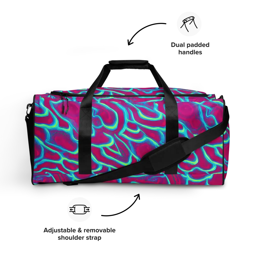 Neon Flux on Duffle Bag — Front