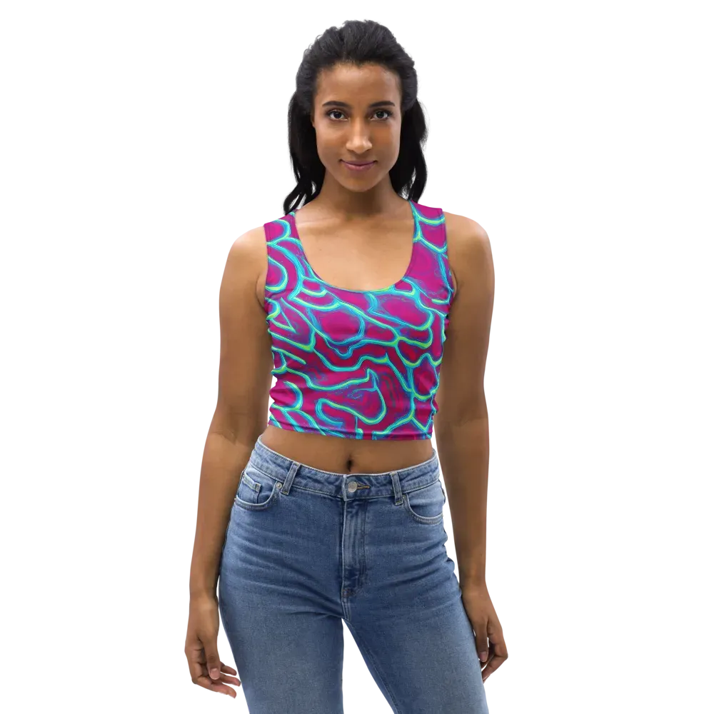 Neon Flux on Crop Top — Front