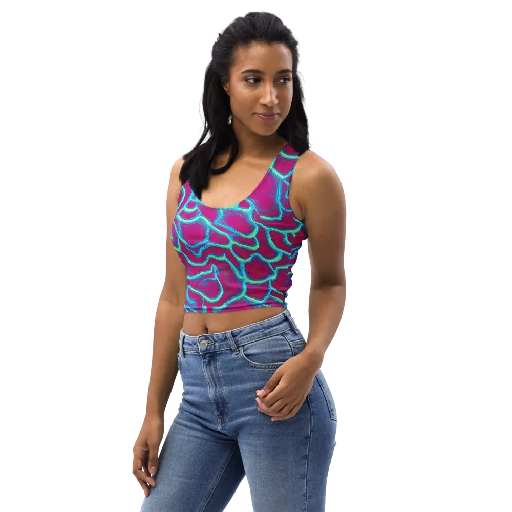 Neon Flux on Crop Top — Left Front