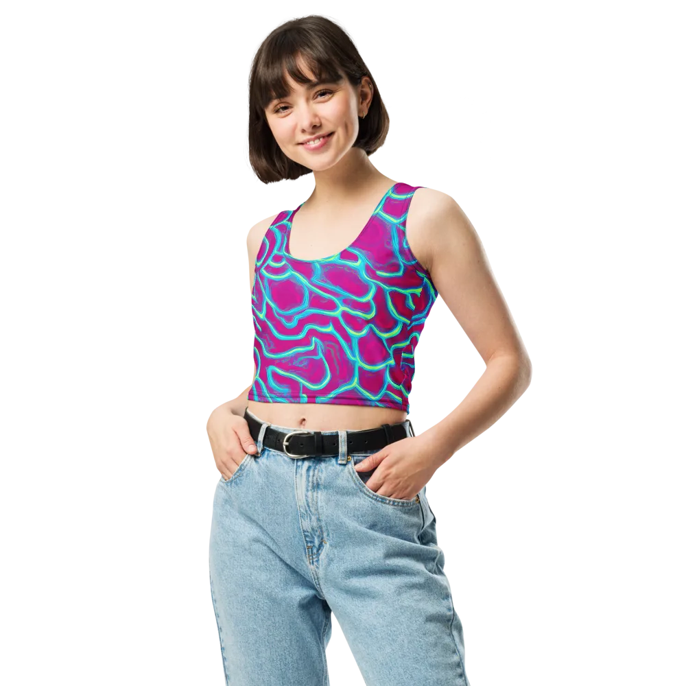 Neon Flux on Crop Top — Front