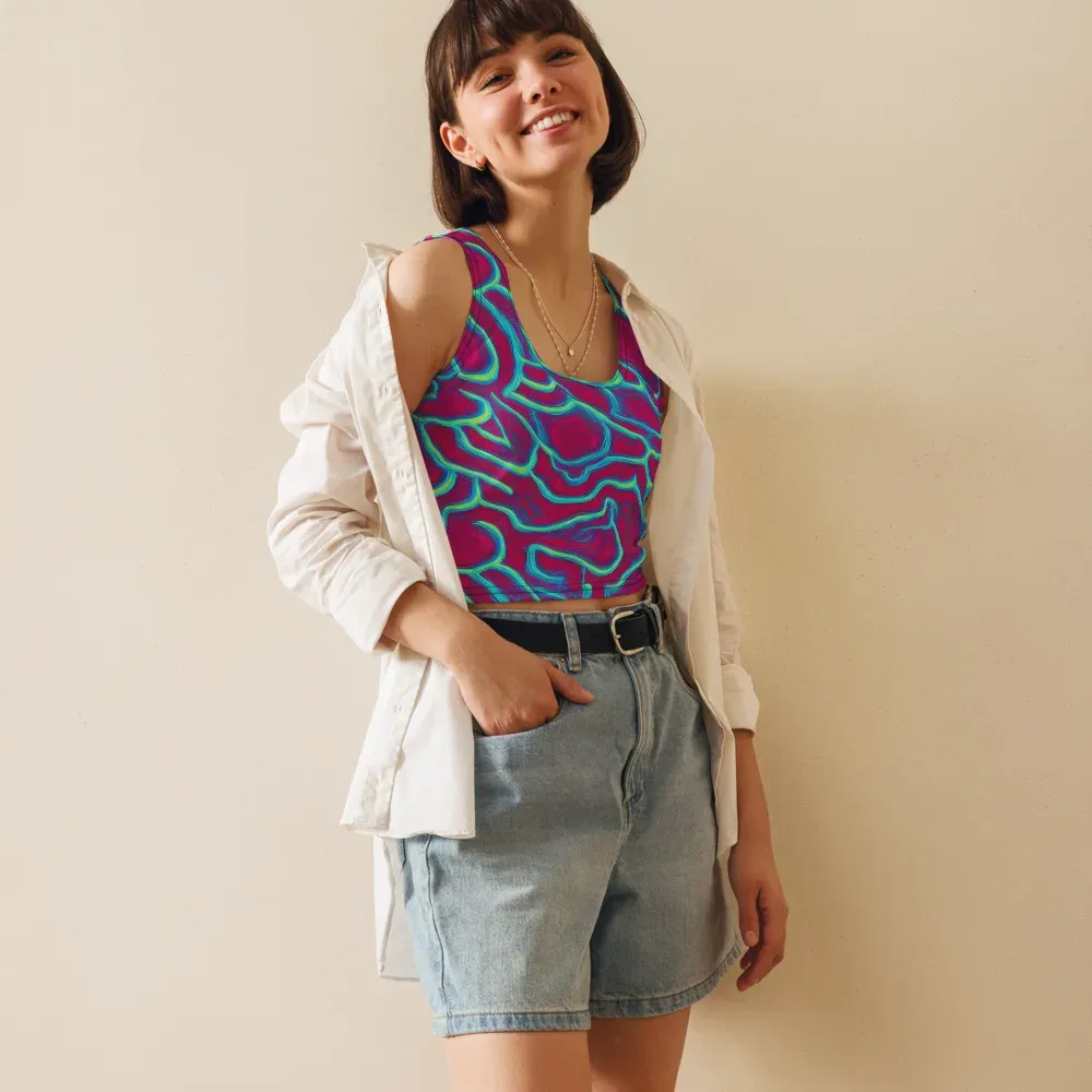 Neon Flux on Crop Top — Front