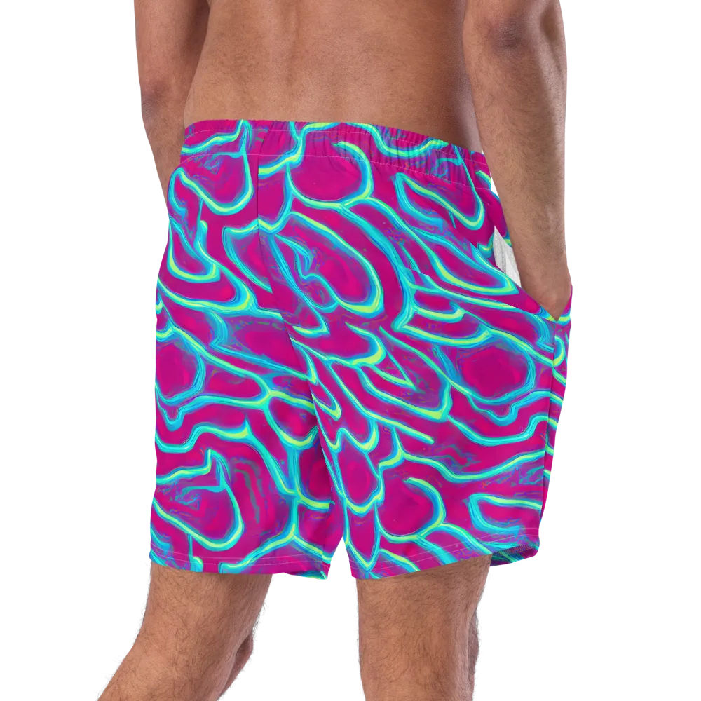 Neon Flux on Swim Trunks — Right Back