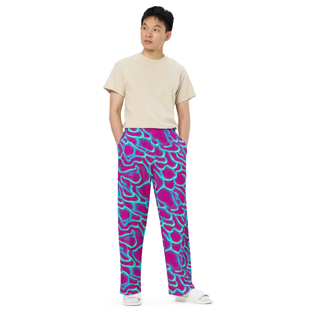 Neon Flux on Wide-Leg Pants — Front