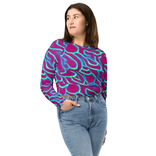 Neon Flux on a Long Sleeve Crop Top