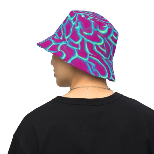 Neon Flux on a Reversible Bucket Hat