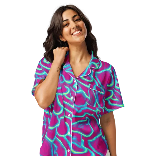 Neon Flux on a Women's Short Sleeve Pajama Top