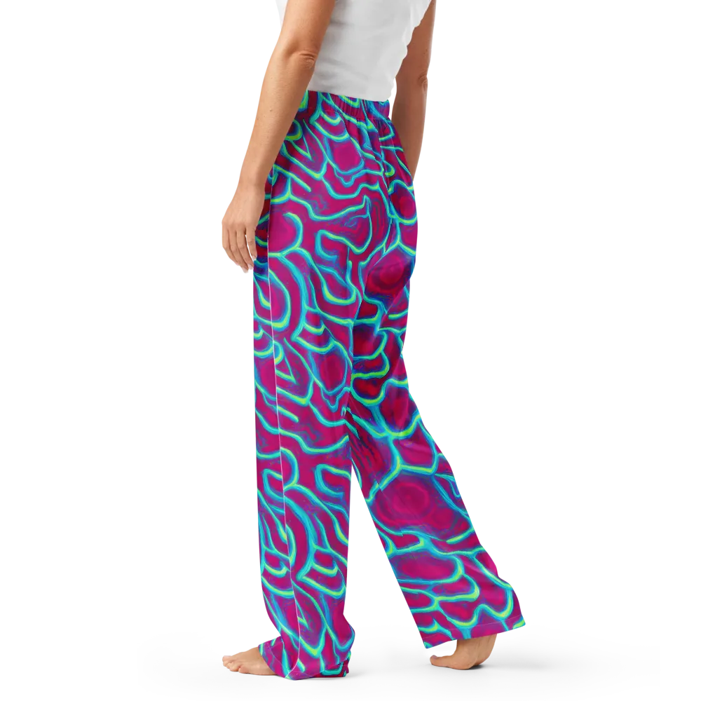 Neon Flux on Women's Pajama Pants — Left