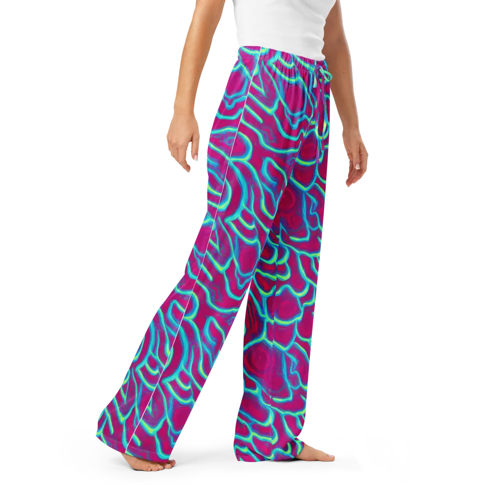 Neon Flux on Women's Pajama Pants — Right Front
