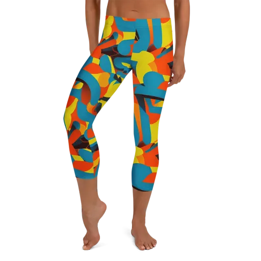 Fragmented Rhapsody on a Capri Leggings