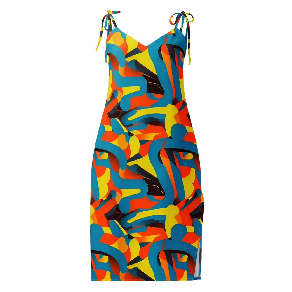 Fragmented Rhapsody on Slip Dress — Front