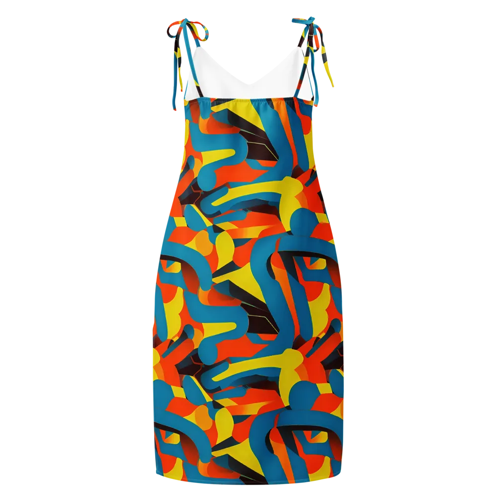 Fragmented Rhapsody on Slip Dress — Back
