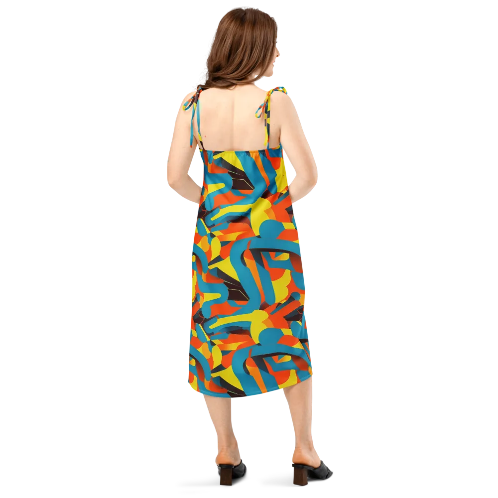 Fragmented Rhapsody on Slip Dress — Back