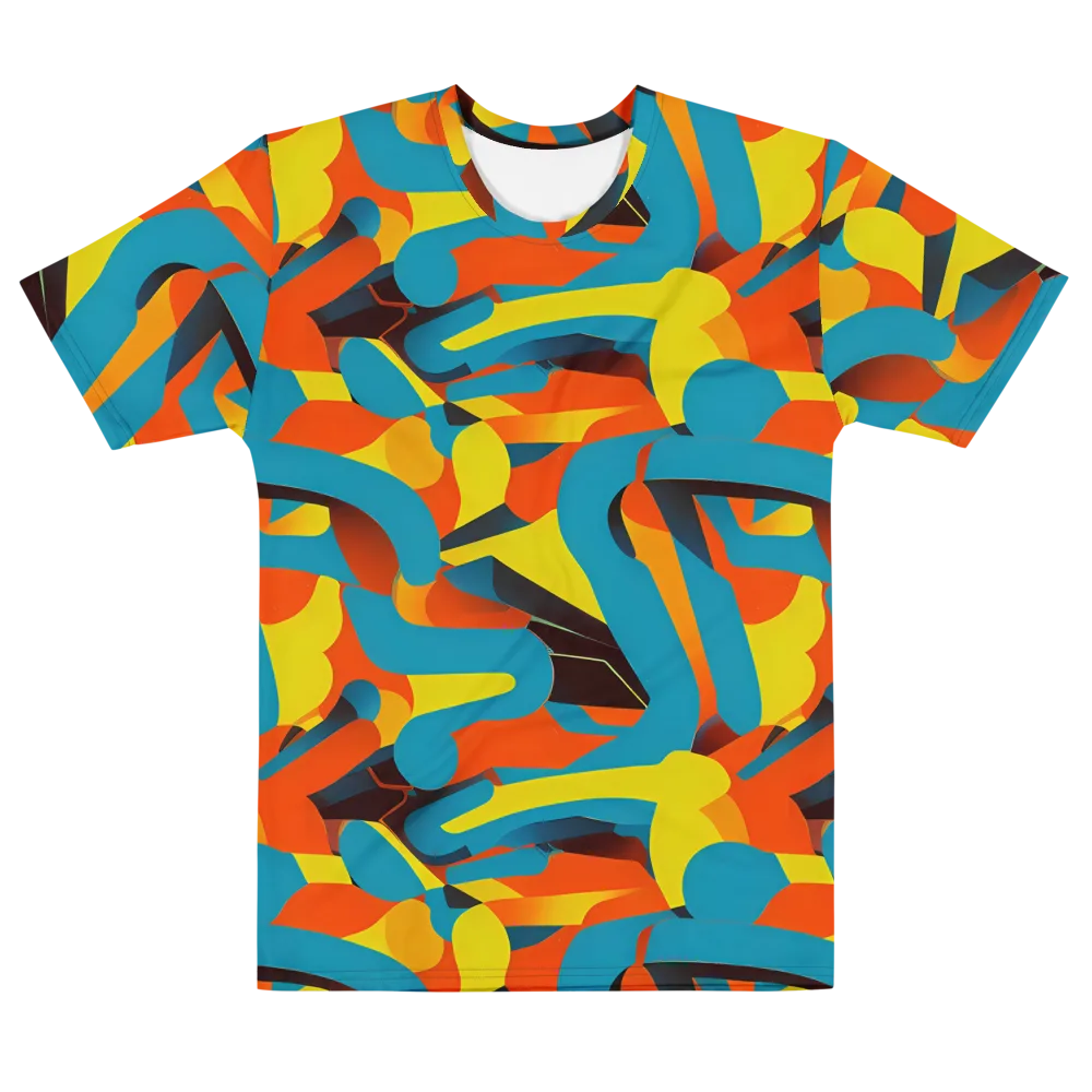 Fragmented Rhapsody on Men's Cotton Crew Neck T-Shirt — Front