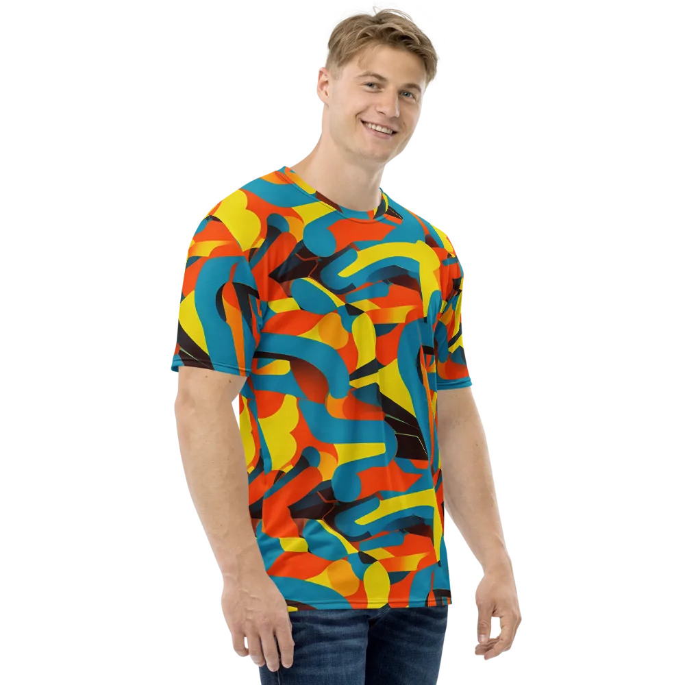 Fragmented Rhapsody on Men's Crew Neck T-Shirt — Right