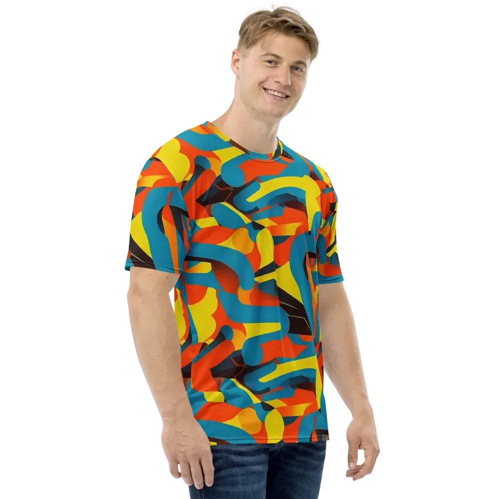 Fragmented Rhapsody on Men's Crew Neck T-Shirt — Right