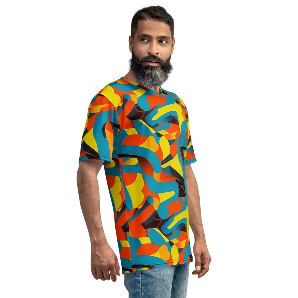 Fragmented Rhapsody on Men's Crew Neck T-Shirt — Right