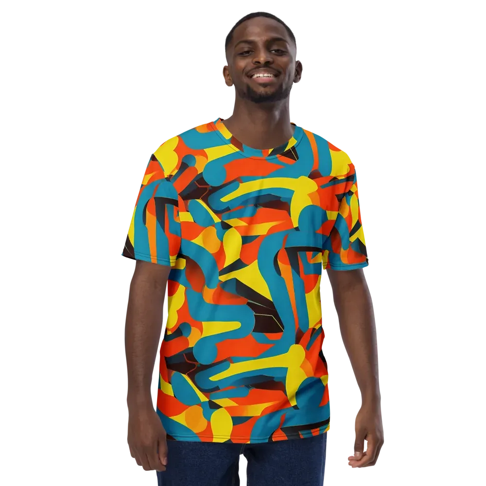 Fragmented Rhapsody on Men's Crew Neck T-Shirt — Front