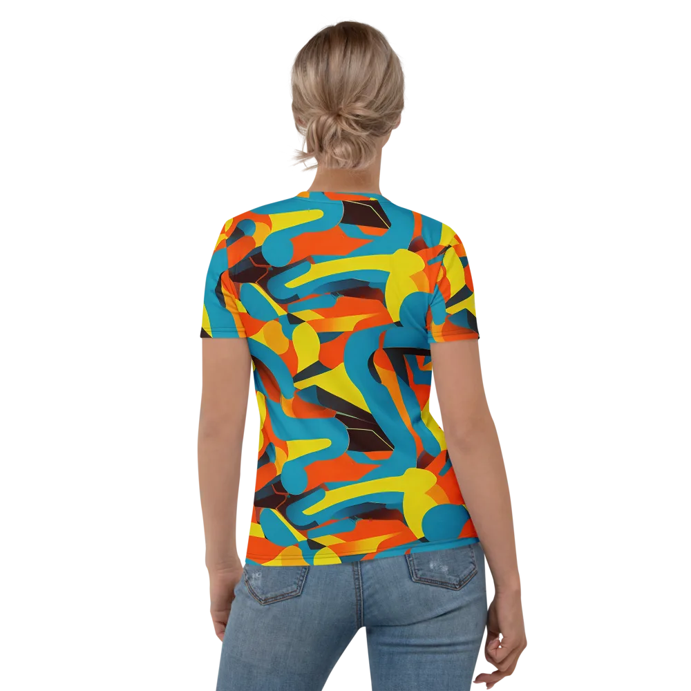 Fragmented Rhapsody on Women's Crew Neck T-Shirt — Back