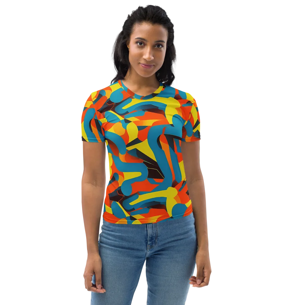 Fragmented Rhapsody on Women's Crew Neck T-Shirt — Front