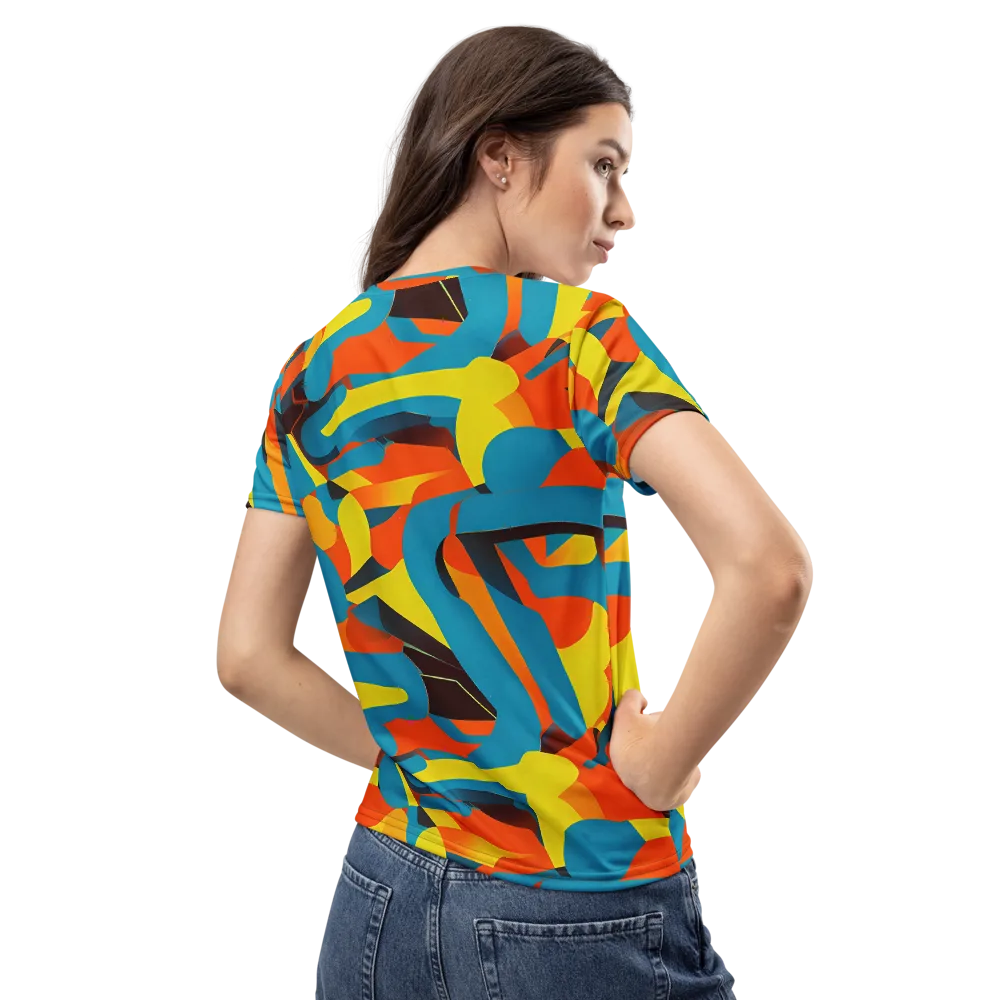 Fragmented Rhapsody on Women's Crew Neck T-Shirt — Back