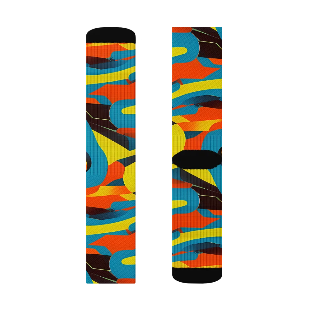 Fragmented Rhapsody on Socks — Left Sock