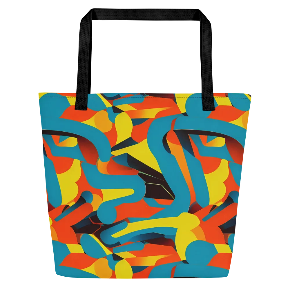 Fragmented Rhapsody on Large Tote Bag W/ Pocket — Front