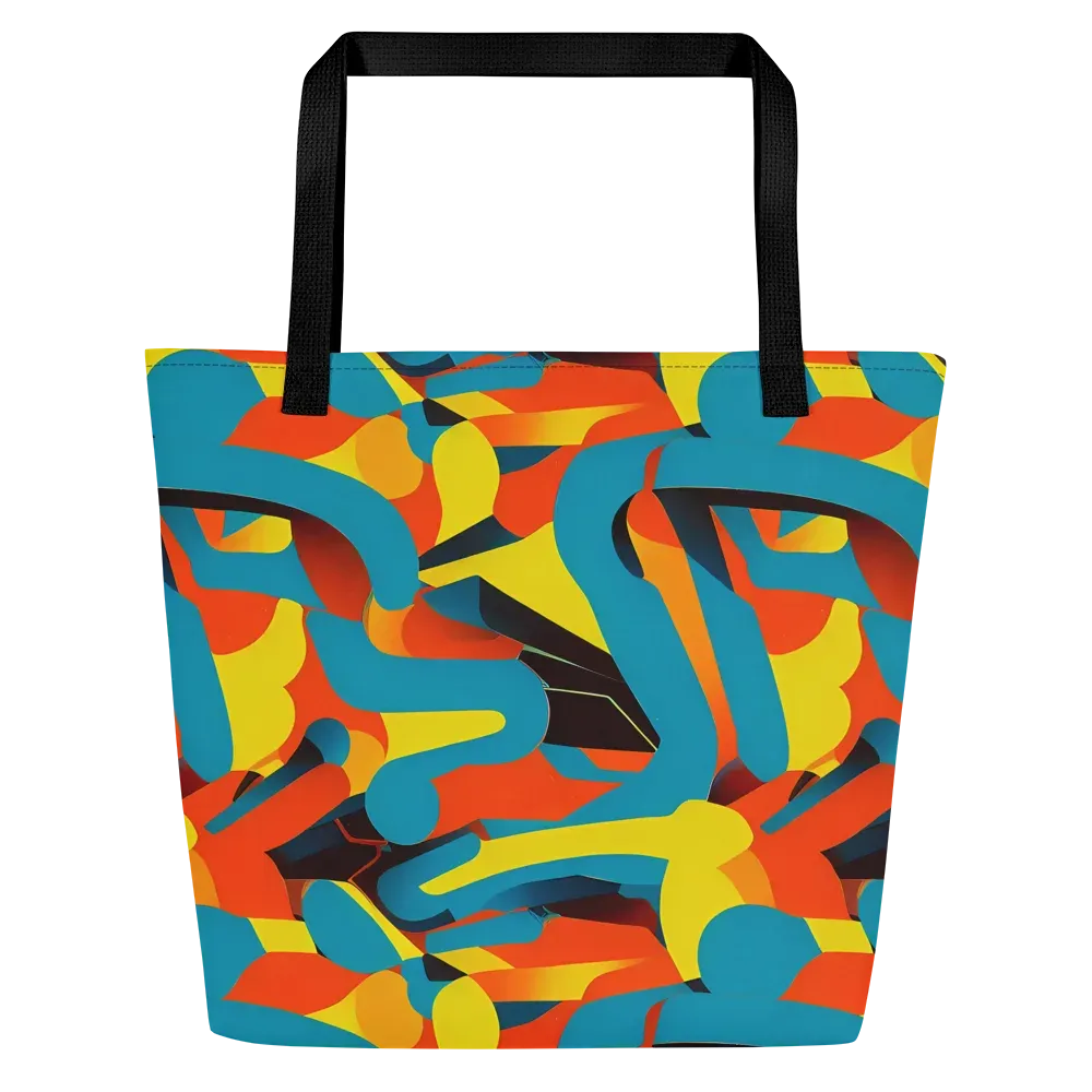 Fragmented Rhapsody on Large Tote Bag W/ Pocket — Front