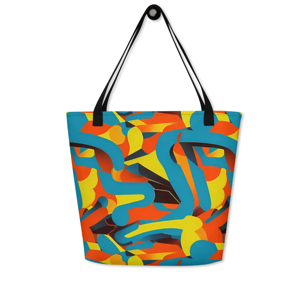 Fragmented Rhapsody on Large Tote Bag W/ Pocket — Front