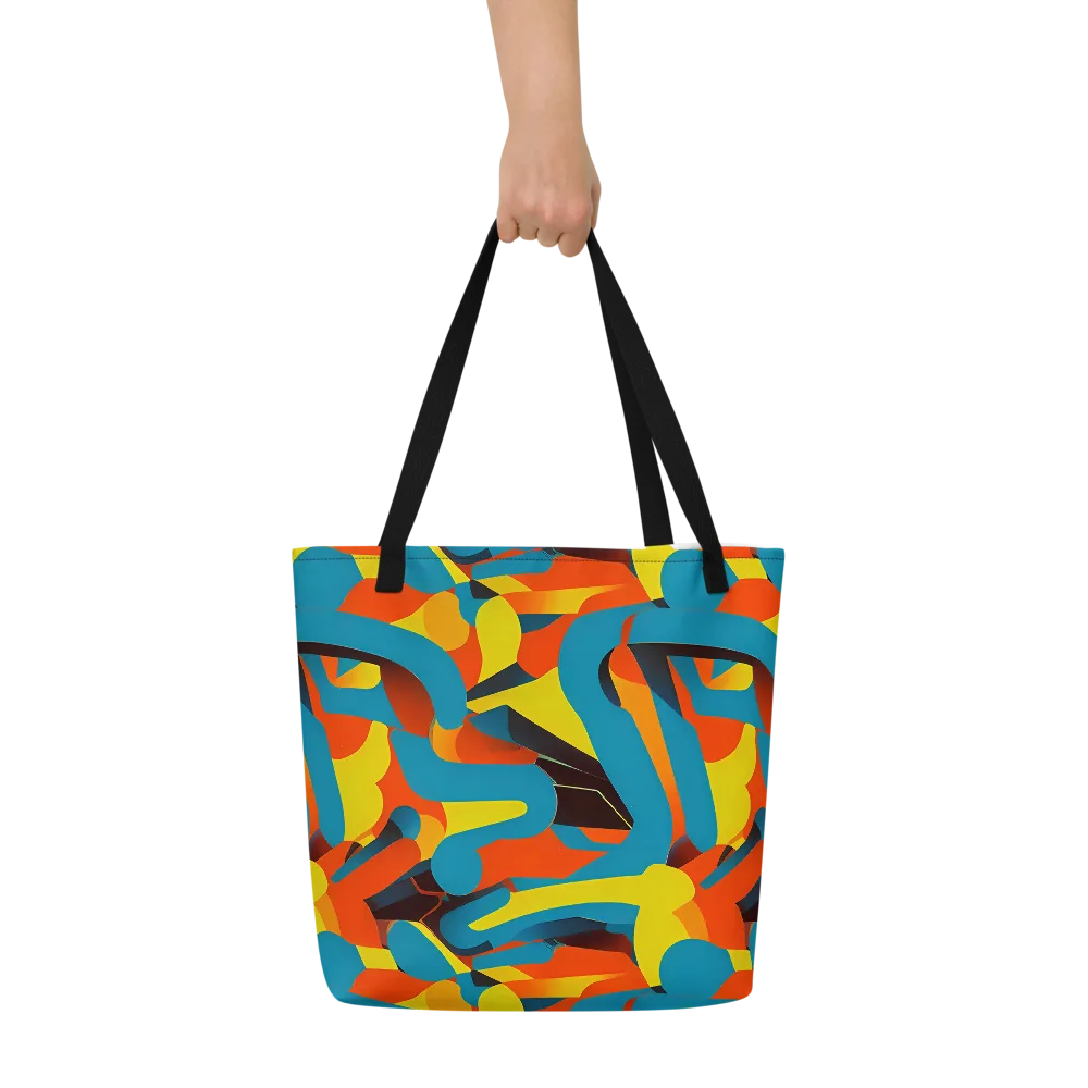 Fragmented Rhapsody on Large Tote Bag W/ Pocket — Front