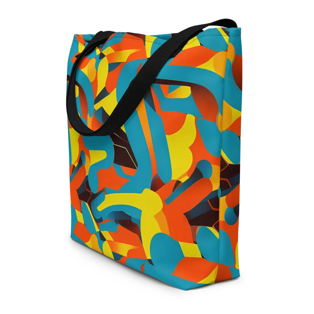 Fragmented Rhapsody on Large Tote Bag W/ Pocket — Front