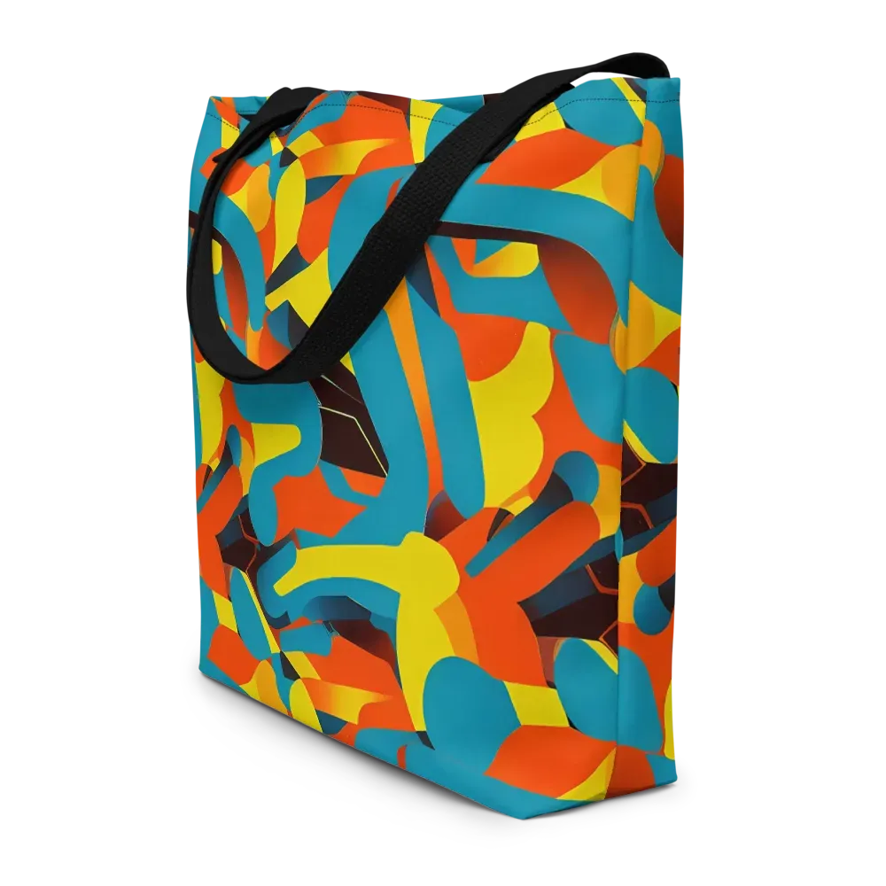 Fragmented Rhapsody on Large Tote Bag W/ Pocket — Front