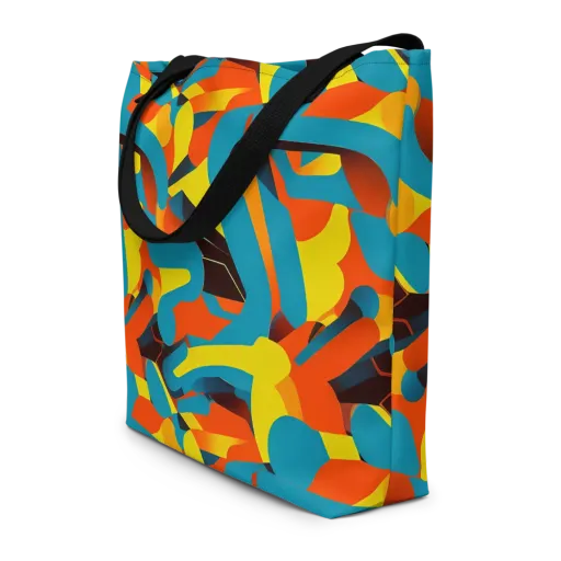 Fragmented Rhapsody on a Large Tote Bag W/ Pocket