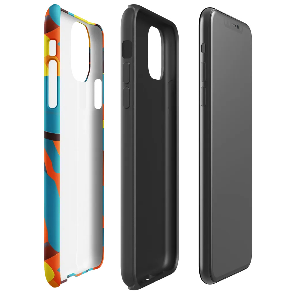 Fragmented Rhapsody on Tough Case for iPhone® — Right