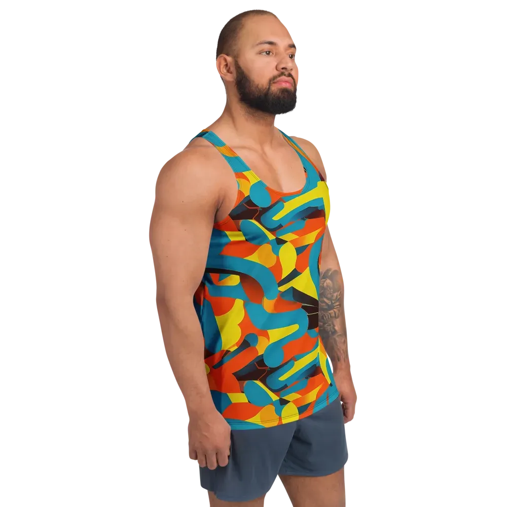 Fragmented Rhapsody on Men's Tank Top — Right Front
