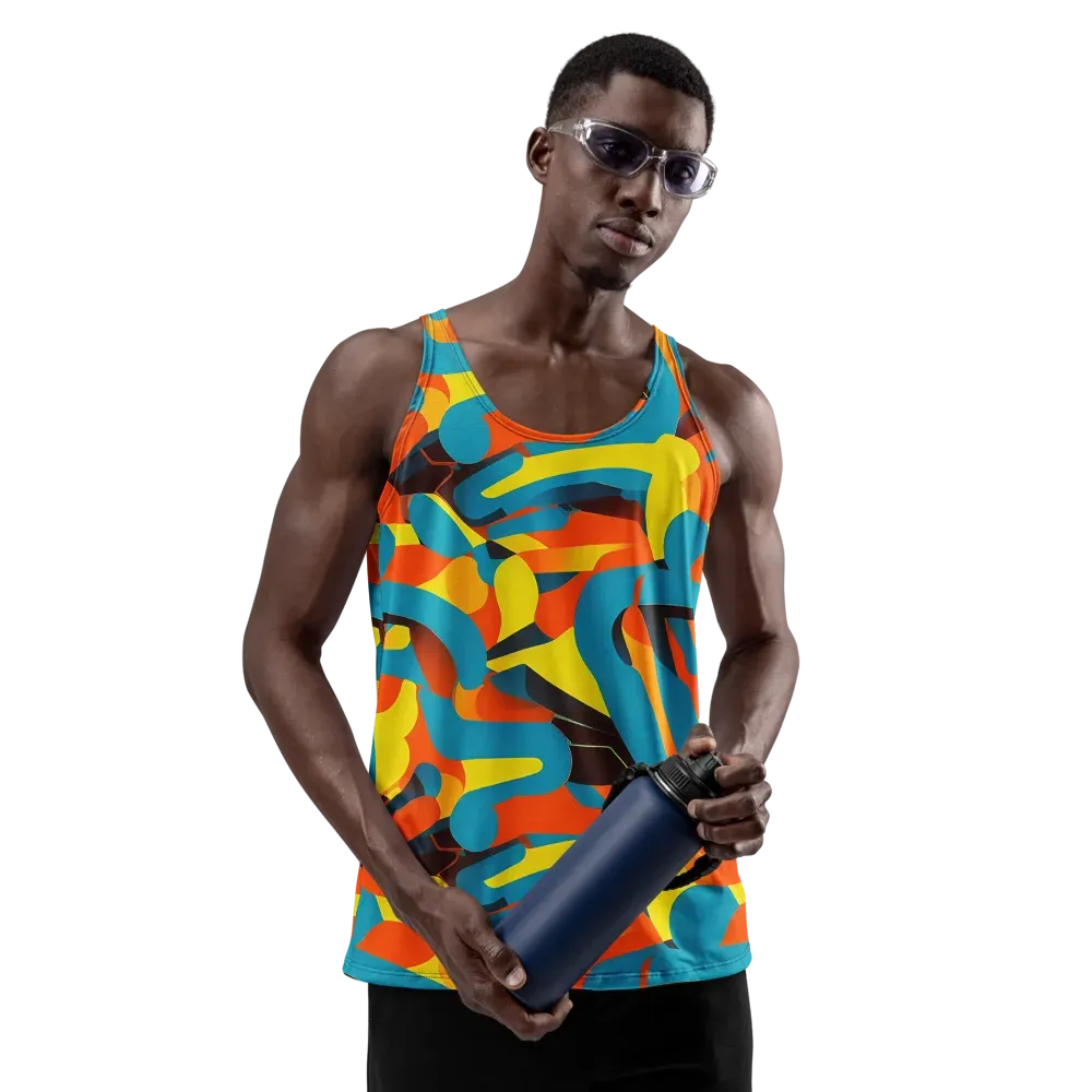 Fragmented Rhapsody on Men's Tank Top — Front