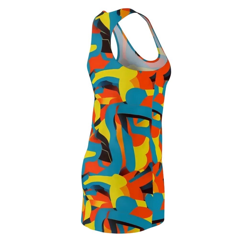 Fragmented Rhapsody on Racerback Dress — Back Side
