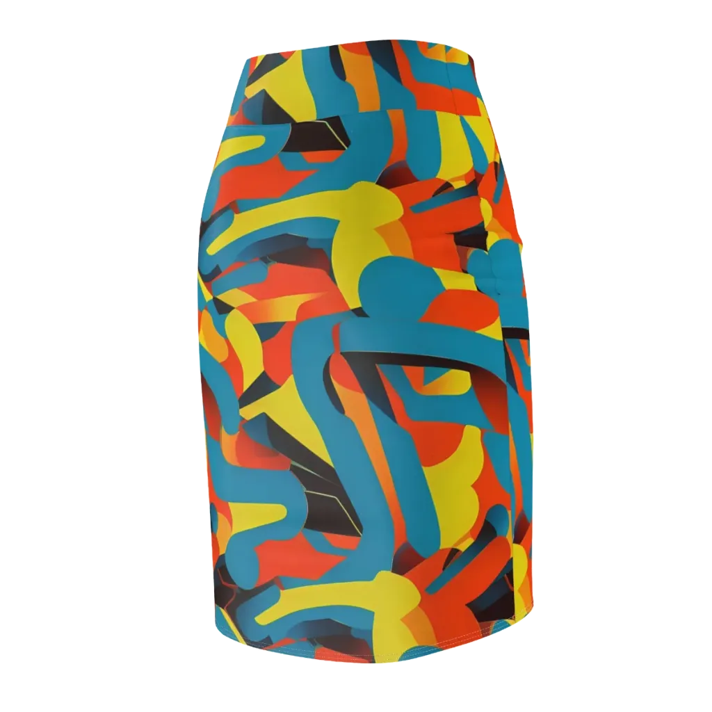 Fragmented Rhapsody on Pencil Skirt — Back Side